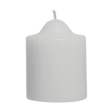 48-Pack White Unscented Premium Church Pillar Candles - Lead-Free, 24-Hour Burn, 5x10cm