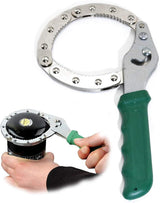 Universal Adjustable Steel Oil Filter Wrench - Non-Slip Handcuff Tool for Easy Removal