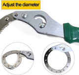 Universal Adjustable Steel Oil Filter Wrench - Non-Slip Handcuff Tool for Easy Removal