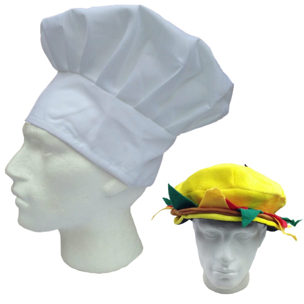 Chef & Burger Hat Duo for Funny Halloween Costume Party Fun