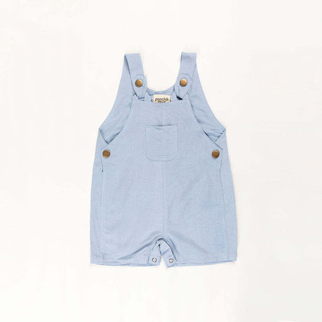 Capri Blue Cotton Dungaree Overalls for Babies & Toddlers - 3-6 Months