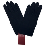 DENTS Ladies Womens Fleece Knit Gloves MYLF9071 - Black - One Size - Front View