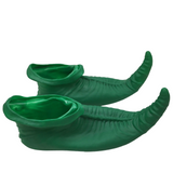 ELF SHOES Christmas Costume Elves Latex Dress Up Party Xmas St Patricks Day Boots - Green - Front View