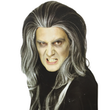 Gothic VAMPIRE WIG Halloween Costume Fancy Dress Long Hair Party Mens Scary - Front View