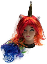 Colorful Unicorn Curly Wig for Cosplay and Costume Events