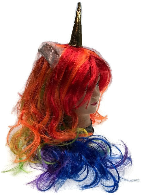 Colorful Unicorn Curly Wig for Cosplay and Costume Events