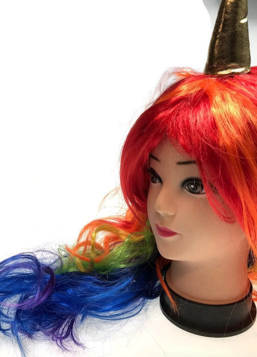 Colorful Unicorn Curly Wig for Cosplay and Costume Events