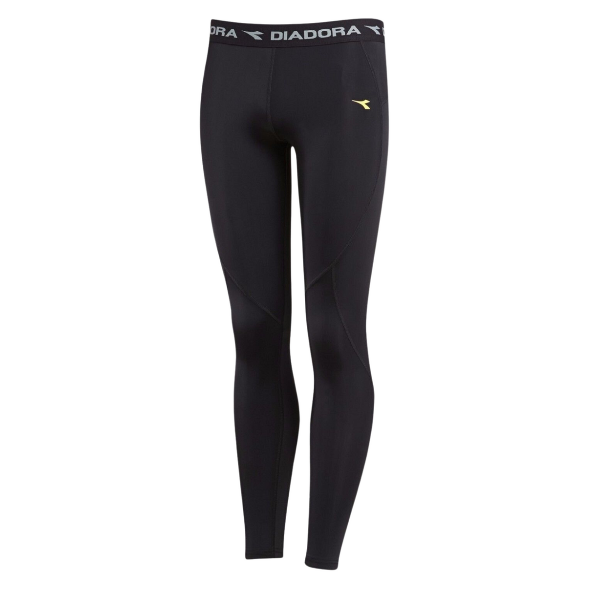 Junior Boys Thermal Compression Tights - Black - DIADORA Long Johns for Running - Size 10