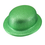 Glittery Green Bowler Hat - Playful Fancy Dress Accessory