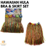 Tropical Hawaiian Hula Bra and Skirt Ensemble for Festive Celebrations