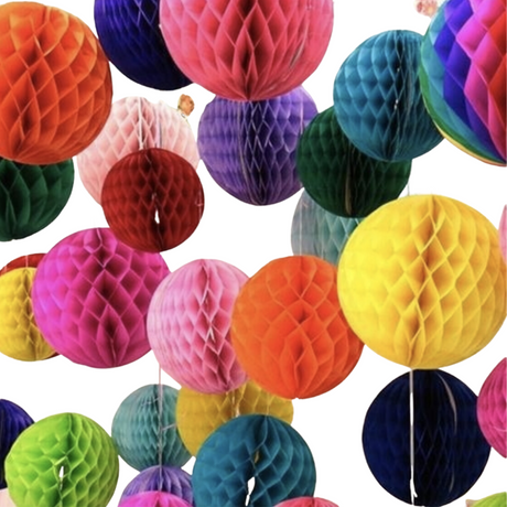 12x HONEYCOMB BALL Tissue Paper Ball Lantern Decor Wedding Party Birthday Bulk