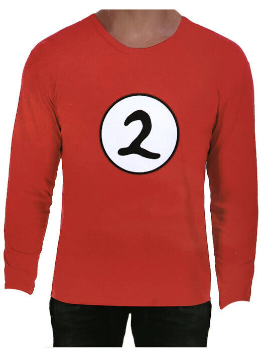 Adult Thing 2 Cat In The Hat Costume Long Sleeve Red Top for Book Week - Size M