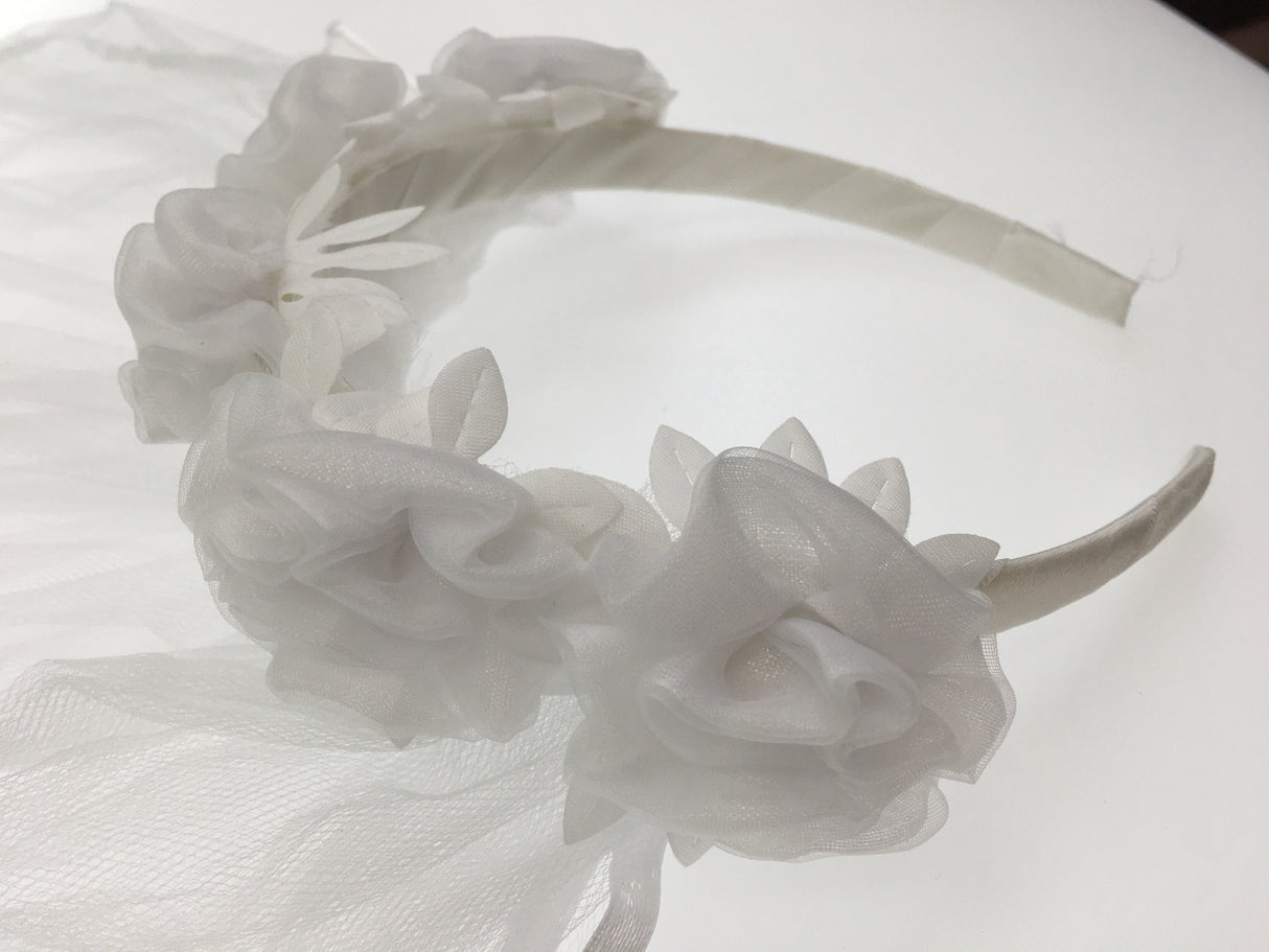 Floral Bride To Be Headband Veil - Ideal for Bridal Shower Celebrations