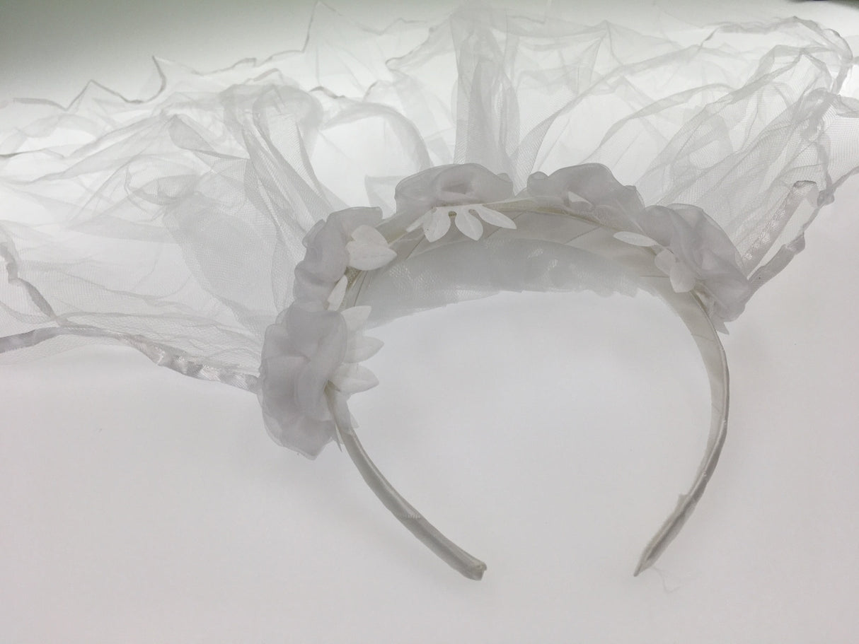 Floral Bride To Be Headband Veil - Ideal for Bridal Shower Celebrations