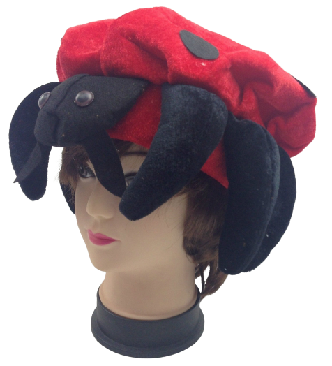 Cute Plush Ladybug Party Hat - Adorable Animal Costume Accessory for Dress-Up Events