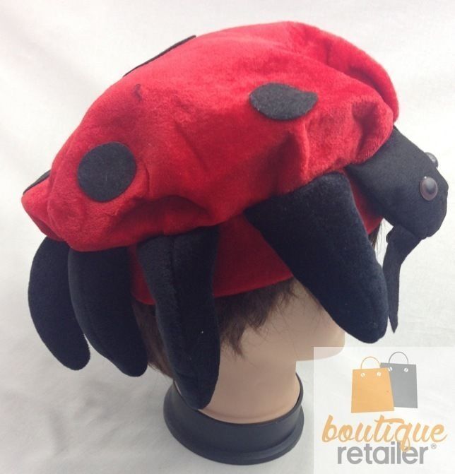 Cute Plush Ladybug Party Hat - Adorable Animal Costume Accessory for Dress-Up Events