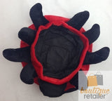 Cute Plush Ladybug Party Hat - Adorable Animal Costume Accessory for Dress-Up Events - Top-Down View