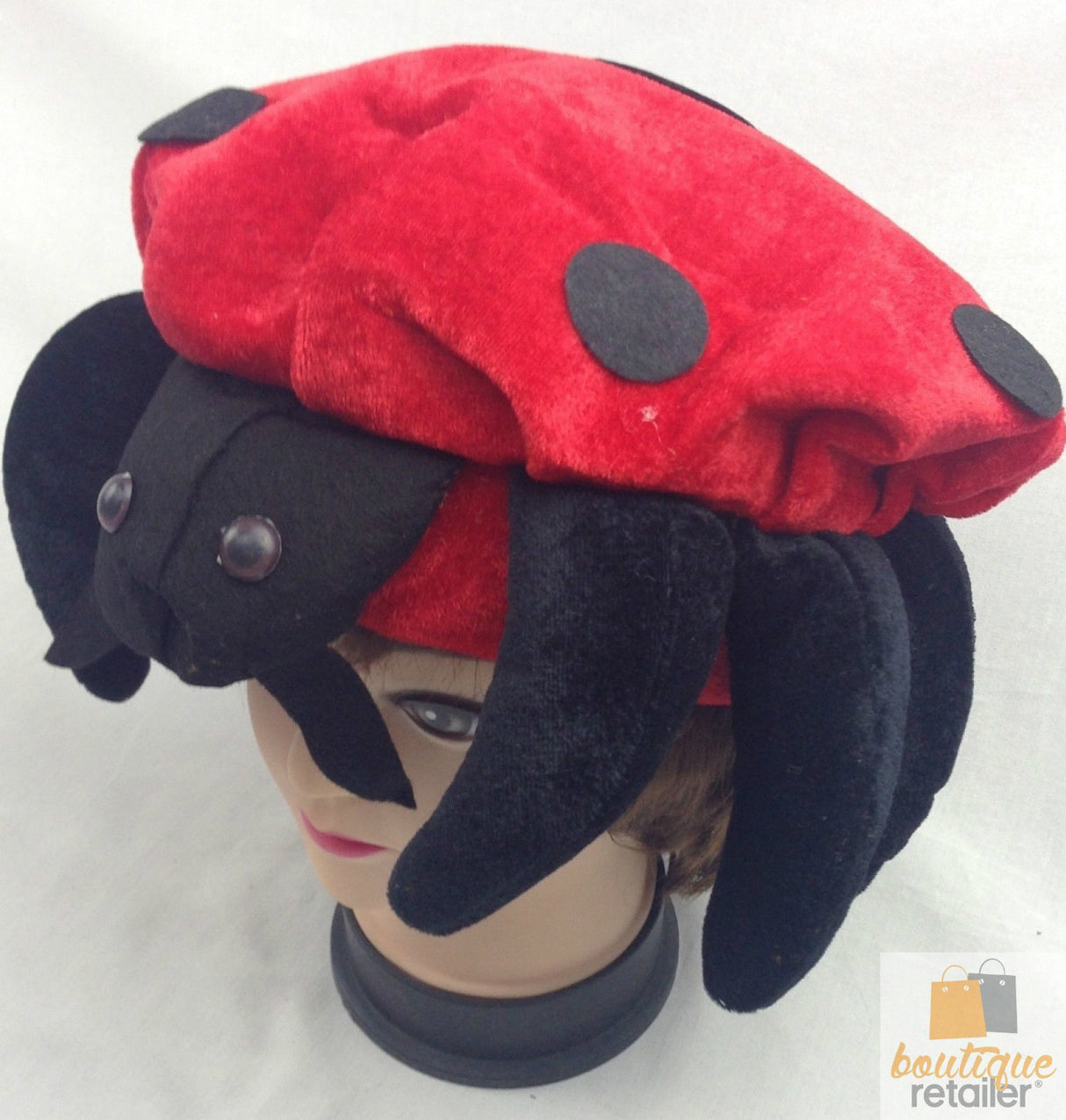 Cute Plush Ladybug Party Hat - Adorable Animal Costume Accessory for Dress-Up Events