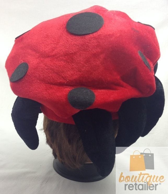 Cute Plush Ladybug Party Hat - Adorable Animal Costume Accessory for Dress-Up Events