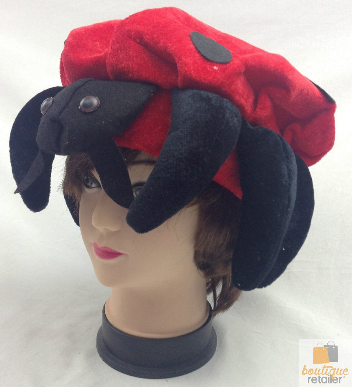 Cute Plush Ladybug Party Hat - Adorable Animal Costume Accessory for Dress-Up Events