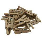 Assorted 200-Piece Mini Wooden Clothespins Set for Crafts and Scrapbooking - 25mm