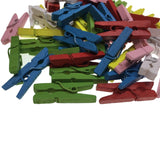 Assorted 200-Piece Mini Wooden Clothespins Set for Crafts and Scrapbooking - 25mm