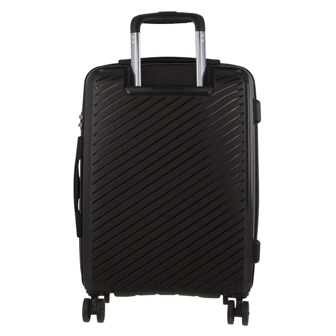 Milleni 3-Piece Hardshell Luggage Set - Black - Inspired by Pierre Cardin