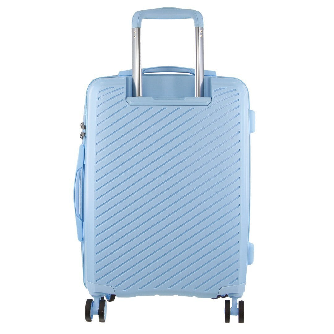 Milleni by Pierre Cardin 3-Piece Hardshell Luggage Set in Blue - Modern Travel Suitcases