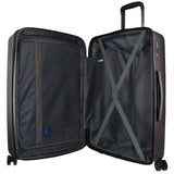 Milleni Black Checked Luggage Bag - Pierre Cardin Inspired 65cm Travel Suitcase (82.5L)