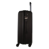 Milleni Black Checked Luggage Bag - Pierre Cardin Inspired 65cm Travel Suitcase (82.5L)