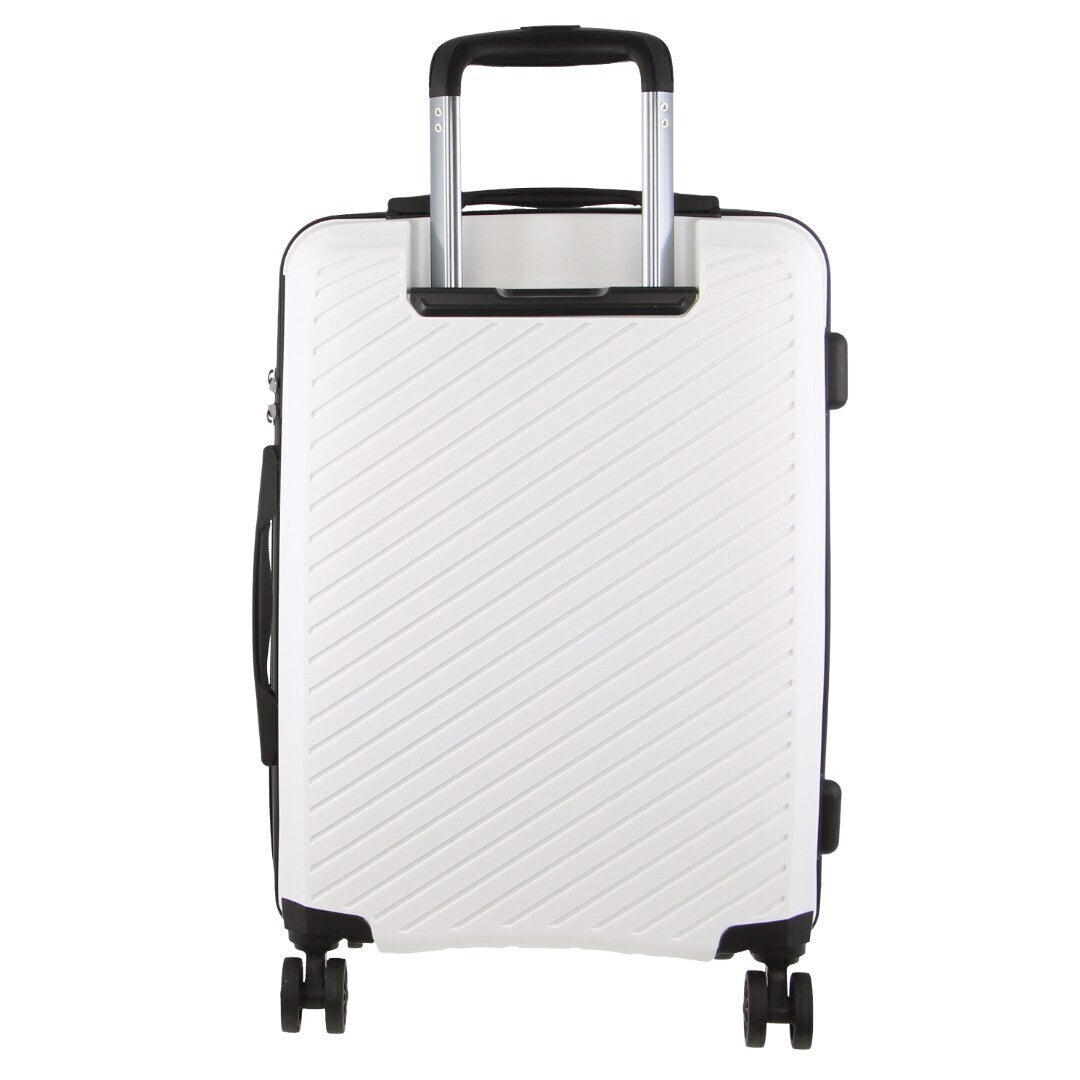 Pierre Cardin Milleni Hardshell Travel Luggage Set - 3-Piece Suitcase Collection in White