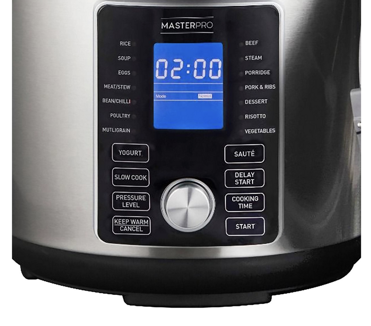 MasterPro 5L All-in-One Electric Multi Cooker & Air Fryer with Dual Lids - Black