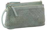 Pierre Cardin Mint Woven Women's Crossbody and Clutch Bag