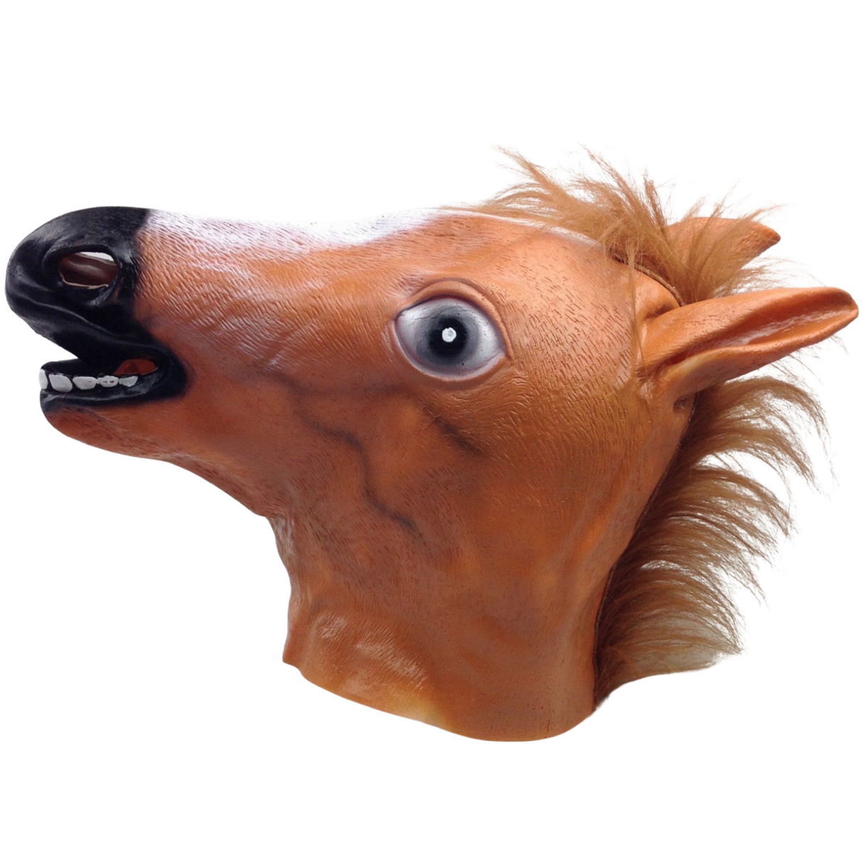 Equestrian Nightmare Latex Face Mask for Halloween Costume Parties - One Size Fits Most