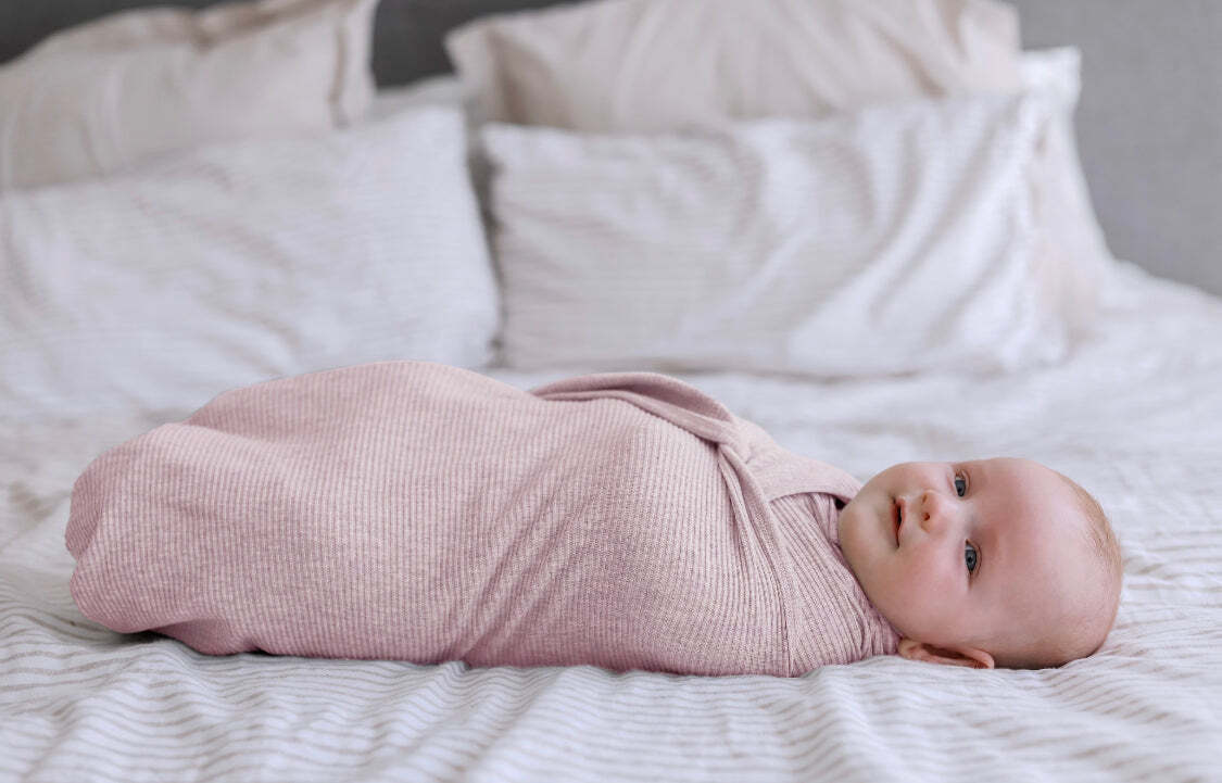 Ribbed Cotton Swaddle Wrap for Babies & Kids - Love Design