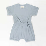 Cotton Ribbed Romper for Babies & Toddlers - Capri Blue - 3-6 Months