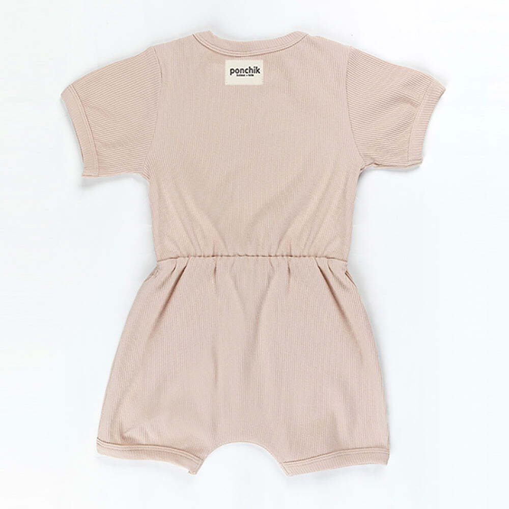 Sugar Cookie Ribbed Cotton Romper for Babies & Kids - 0-3 Months by Ponchik