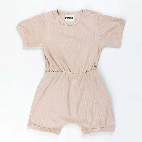 Ribbed Cotton Baby Romper - Sugar Cookie - 12-18 Months