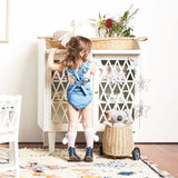 Capri Blue Ruffle Back Romper for Babies & Kids - 3 Years