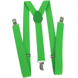 Versatile Clip-On Elastic Braces for Men & Women - Green Formal Wedding Slim Fit Adjustable Suspenders