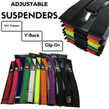 Versatile Adjustable Sequin Suspenders for Any Occasion - Clip-On Elastic Braces for Men and Women