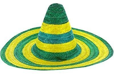 Aussie Green Gold Mexican Sombrero Hat for Party Costumes