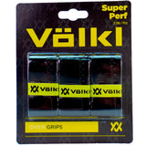 Volkl Super Perf Over Grip Overgrip Tennis Squash Badminton - 3 Pack - Black