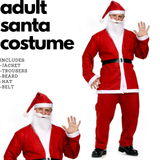 ADULT SANTA CLAUS COSTUME Suit Father Xmas Party Outfit Father Christmas - Front View