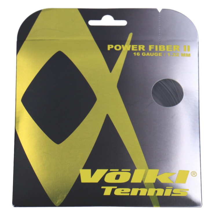 Volkl Power Fiber II Black Tennis String 16 Gauge (12 M Set)