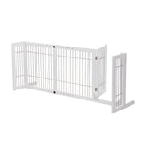 Freestanding Retractable Dog Barrier with Gate Large