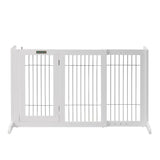 Freestanding Retractable Dog Barrier with Gate Small