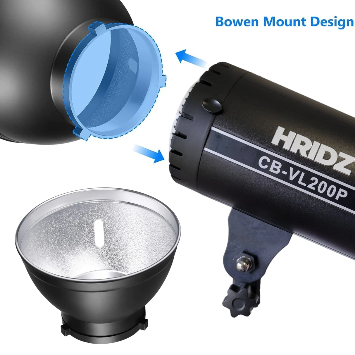 HRIDZ 200W Bi-Colour LED Video Light with Dimmable Features and Bowen Mount