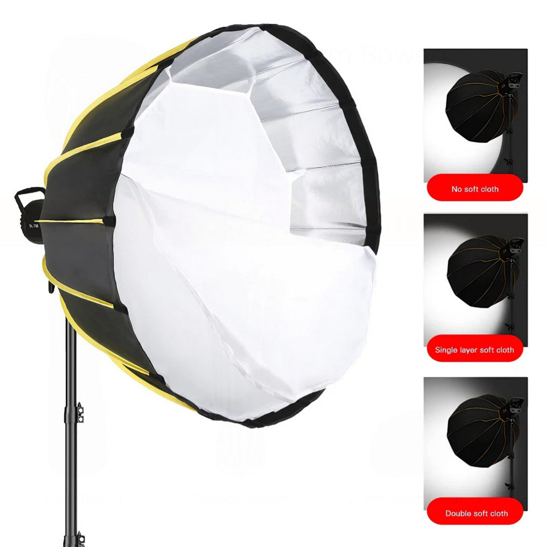 HridZ 90cm Bowens Parabolic Softbox with Honeycomb Grid for Enhanced Lighting