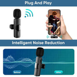 HridZ K31 3-in-1 Wireless Lavalier Microphone for iOS, Android, Cameras, and Laptops